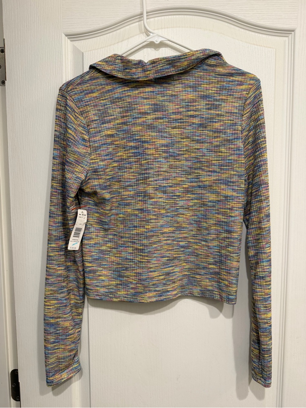 Justify Multicolor Ribbed Long-Sleeve Polo - Picture 2 of 3